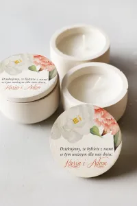 Podziękowania dla Gości Weselnych Świeczki Sojowe | Kraft nr 1