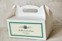 Eleganckie Pudełka na Ciasto Weselne z Koronką | Amelia-Wedding