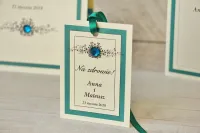 Eleganckie Zawieszki na Wódkę Weselną z Koronką i Cyrkonią