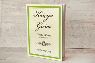 Gästebuch - Hochzeitsaccessoires, Hochzeit - Mit Spitze Nr. 6 - Grün-Creme - Elegant mit Strasssteinen