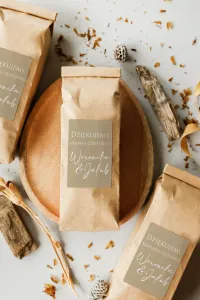 Herbata na podziękowania dla gości | Personalizacja GRATIS