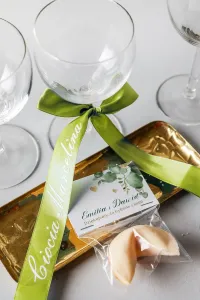 Winietki Ślubne na Wstążce Jasnozielone | Zamów Online