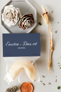 Ciasteczka z wróżbą na wesele | Granatowe Podziękowania