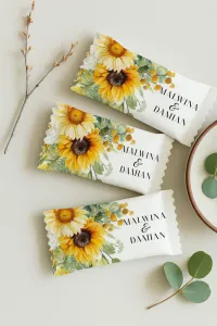 Krówki Ślubne Personalizowane Słoneczniki | Amelia-Wedding.pl