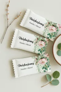 Krówki Weselne Peonie | Słodkie Podziękowania dla Gości