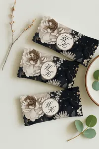 Krówki Weselne Glamour z Piwoniami | Słodkie Podziękowania