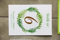Złocone Numerki na Stół Botaniczne Paproć | Cykade nr 11