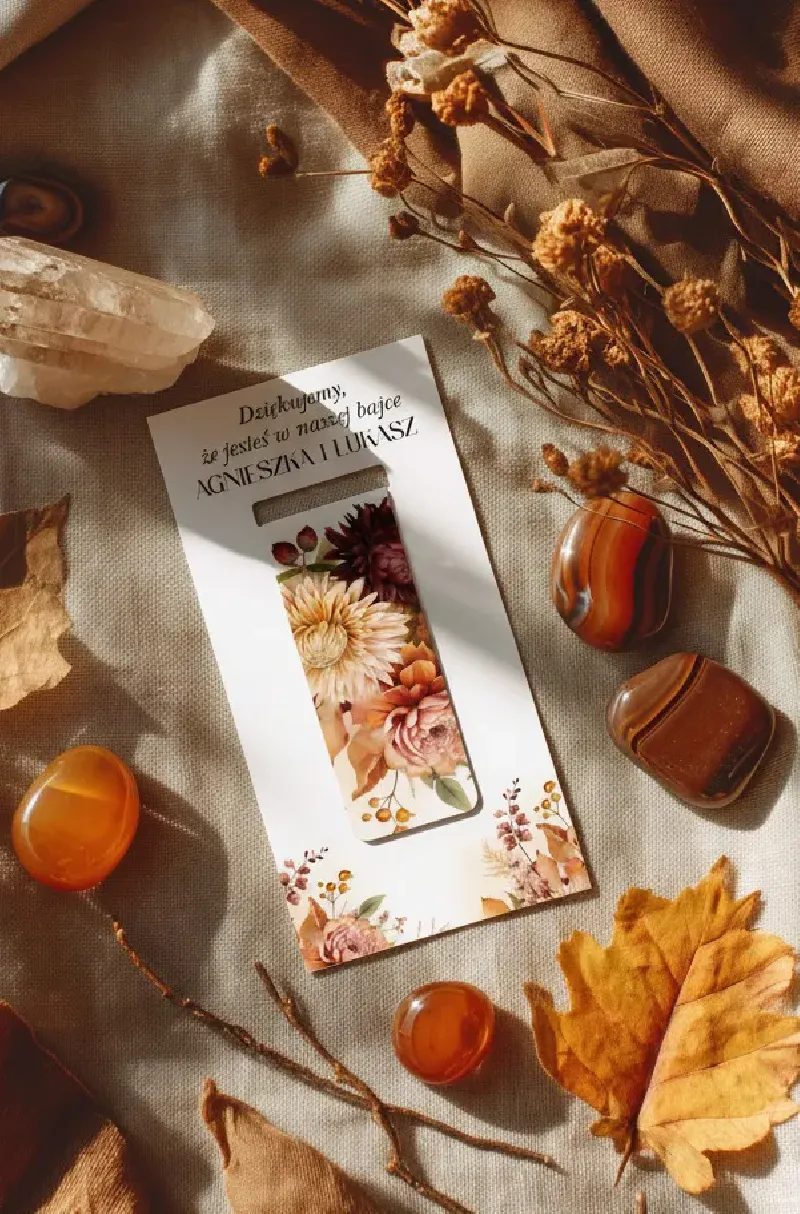 Magnetyczna Zakładka na Wesele Boho | Personalizowany Upominek dla Gości | Impresja nr 2