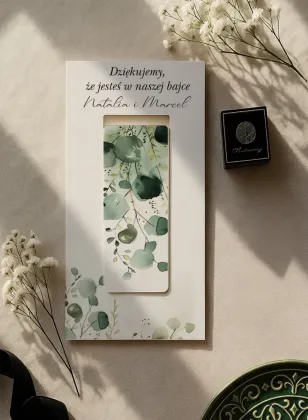 Botaniczna Zakładka Magnetyczna Eukaliptus | Prezent dla Gości Weselnych