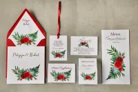 Próbki Zaproszeń Ślubnych Złocone Róże | Cykade nr 2