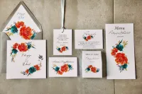 Próbki Zaproszeń Ślubnych Szmaragdowe Złocone | Cykade nr 6