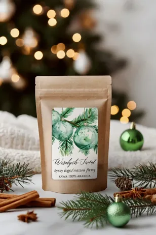 Personalizowana Kawa Świąteczna dla Firm z Logo | Arabica 100% | KW18
