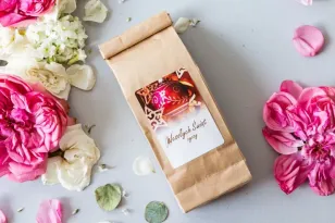 Herbata Firmowa Świąteczna z Logo, Czarna Aromatyczna 50g | Prezent dla Pracowników | T3