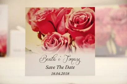 Save The Date do zaproszenia - Elegant nr 1 - Eleganckie róże