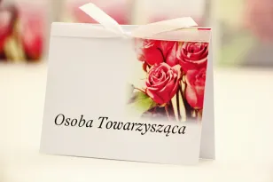 Winietki na stół weselny, ślub - Elegant nr 1 - Eleganckie róże - kwiatowe dodatki ślubne