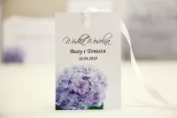 Zawieszki na wódkę fioletowa hortensja | Elegant nr 2