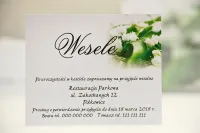 Wkładka do zaproszenia z konwaliami | Bilecik ślubny nr 3