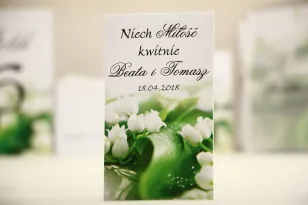 Dank an die Hochzeitsgäste - Vergissmeinnicht Samen - Elegant Nr. 3 - Weiße Maiglöckchen - florale Hochzeitsaccessoires
