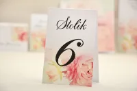 Numerki na Stół Weselny Piwonie | Romantyczne | Elegant nr 4