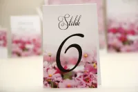Numerki na Stół Weselny Fioletowe Kwiaty | Elegant nr 5