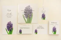 Eleganckie Zaproszenia Ślubne z Kalką Fioletowe | Elegant nr 7