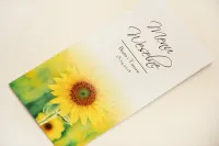 Menu Weselne Słoneczniki | Rustykalne | Amelia-Wedding.pl