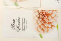 Menu Weselne Łososiowa Dalia | Eleganckie Menu na Stół