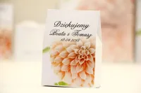 Pudełeczko Podziękowanie dla Gości Weselnych z Dalią | Elegant