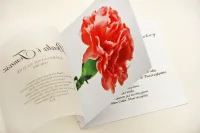 Nietypowe Zaproszenia z Goździkami - Różowe Detale na Kalce | Eleganckie Zaproszenia Ślubne