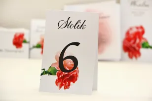 Tischnummern, Hochzeitstisch, Hochzeit - Elegant nr 10 - Rosa Nelken - Hochzeitszubehör