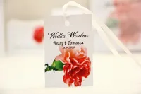 Zawieszki na Alkohol Weselny z Goździkiem | Elegant nr 10