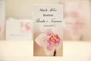 Dank an die Hochzeitsgäste - Vergissmeinnicht Samen - Elegant Nr. 12 - Kirschblüte - florale Hochzeitsaccessoires