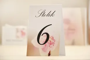 Numery stolików, stół weselny, ślub - Elegant nr 12 - Kwiaty wiśni - dodatki ślubne kwiatowe