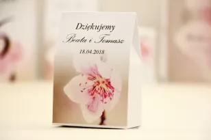 Bonbonschachtel, dank Hochzeitsgästen - Elegant Nr. 12 - Kirschblüte - Blumenschmuck für die Hochzeit