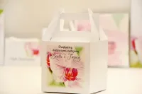 Eleganckie Pudełka na Ciasto Weselne z Orchideą | Elegant 13