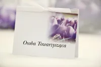 Winietki Ślubne Fioletowe Krokusy | Personalizowane | E.14