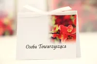 Winietki Ślubne Czerwone Kwiaty Pigwowca | Amelia-Wedding.pl