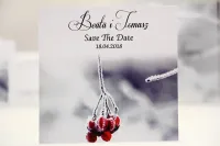 Zimowe Save The Date z Jarzębiną | Zawiadomienia o Ślubie