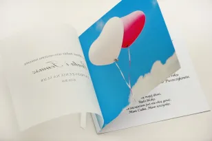 Hochzeitseinladung, Einladungen zu einer eleganten Hochzeit mit Transparentpapier - Elegant Nr. 18 - Luftballons am Himmel