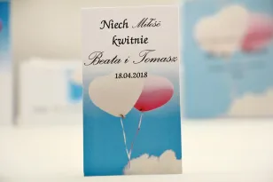 Danke an die Hochzeitsgäste - Vergissmeinnicht Samen - Elegant Nr. 18 - Luftballons - florale Hochzeitsaccessoires
