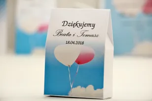 Bonbonschachtel dank Hochzeitsgästen - Elegant Nr. 18 - Luftballons - Hochzeitszubehör