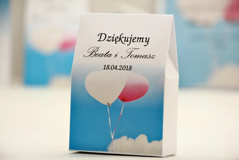 Pudełeczko stojące na cukierki, podziękowania dla Gości weselnych - Elegant nr 18 - Balony - dodatki ślubne Pudełeczko stojące na cukierki, podziękowania dla Gości weselnych - Elegant nr 18 - Balony - dodatki ślubne