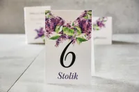 Numerki na Stół Weselny Fioletowy Bez | Amelia Wedding