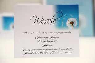 Einladungskarte 120 x 98 mm Hochzeitsgeschenke Hochzeit - Elegant nr 20 - Löwenzahn