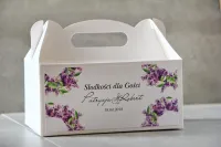 Pudełka na Ciasto Weselne z Bzem | Personalizacja Gratis!