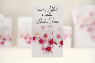 Dank an die Hochzeitsgäste - Vergissmeinnicht - Elegant Nr. 23 - Kirschblüten - florale Hochzeitsaccessoires