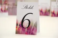 Numery na Stoły Weselne Fioletowe Krokusy | Elegant nr 24
