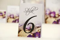 Numery na Stół Weselny Fioletowe Krokusy | Elegant nr 26