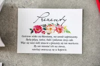 Bileciki do Zaproszeń Ślubnych z Peonią | Zamów Online