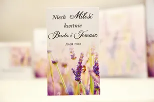 Danke an die Hochzeitsgäste - Vergissmeinnicht Samen - Elegant Nr. 28 - Lavendelfeld - florale Hochzeitsaccessoires